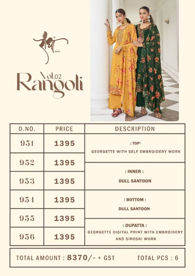 Rangoli Vol 2 By Radha Georgette Suits Catalog